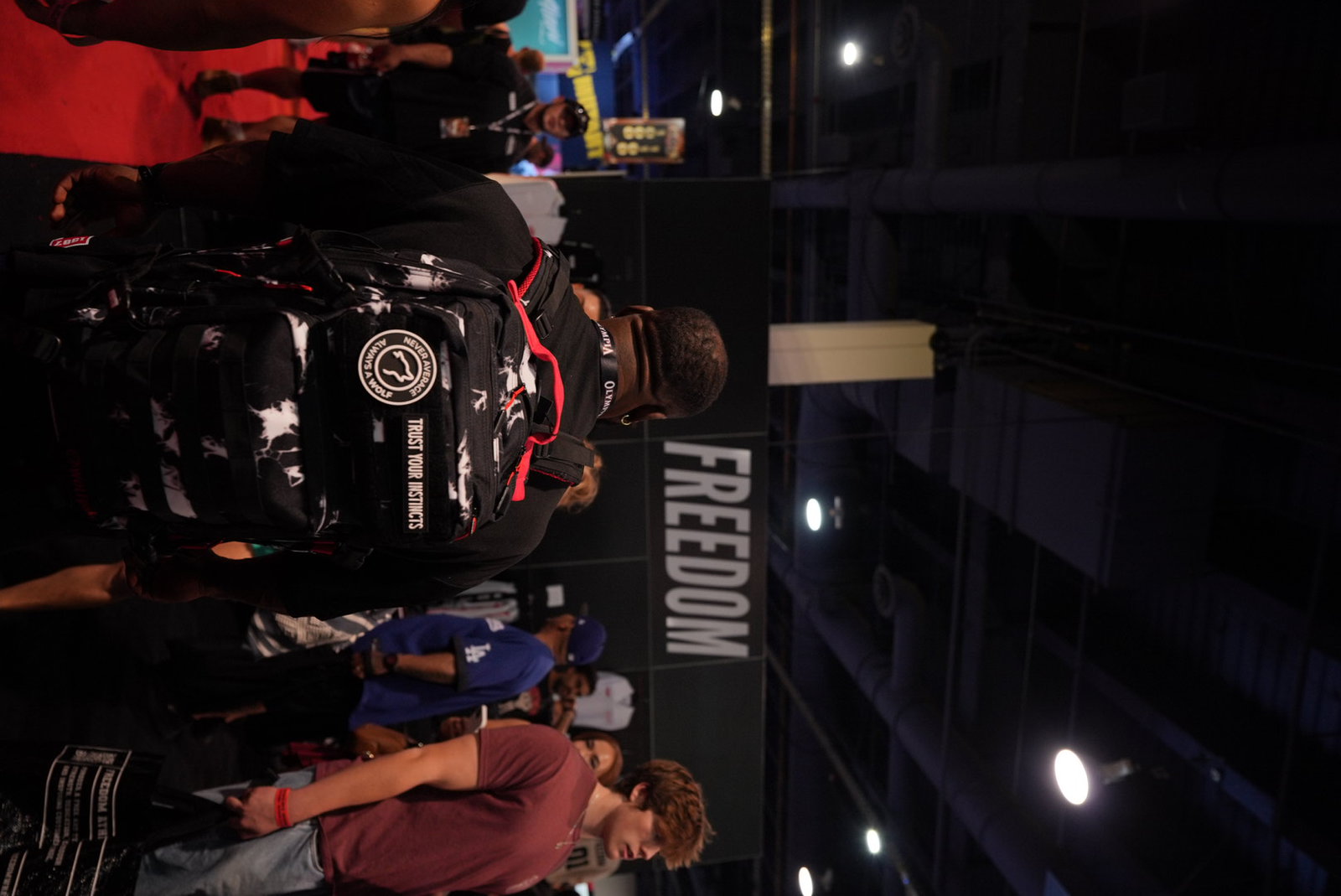 Keone Pearson at the Freedom booth at Mr. Olympia